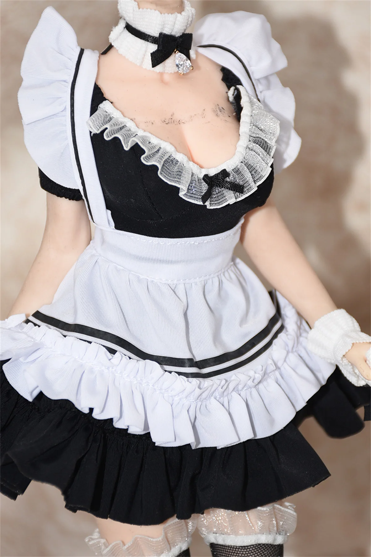 

1/6 Female maid attire Dress Maidservant SUit clothes skirt for 12" Jiaou doll TBLeague S42 S 52 Figure Body Doll Toys