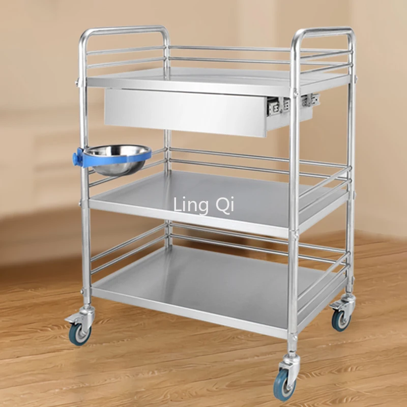 Wheel Waterproof Home Trolleys Stainless Steel Mobile Makeup High Quality Cart Serving Salon Werkzeugwagen Living Room Furniture
Wheel Waterproof Home Trolleys Stainless Steel Mobile Makeup High Quality Cart Serving Salon Werkzeugwagen Living Room Furniture