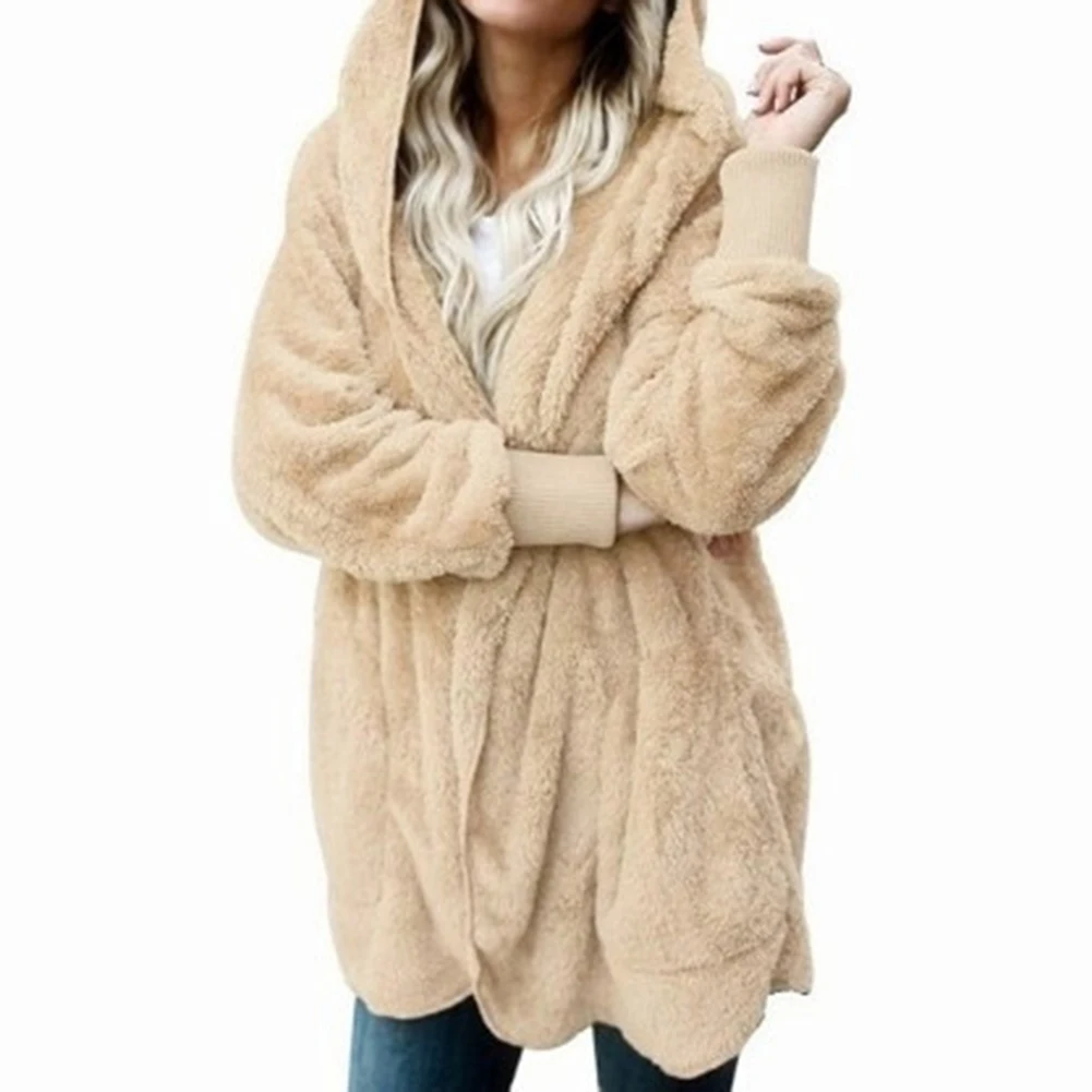 Fashion Women's Warm Teddy Bear Long Hooded Jacket Coat Soft Fleece Fluffy Solid Color Baggy Cardigan Outwear Jackets
Fashion Women's Warm Teddy Bear Long Hooded Jacket Coat Soft Fleece Fluffy Solid Color Baggy Cardigan Outwear Jackets