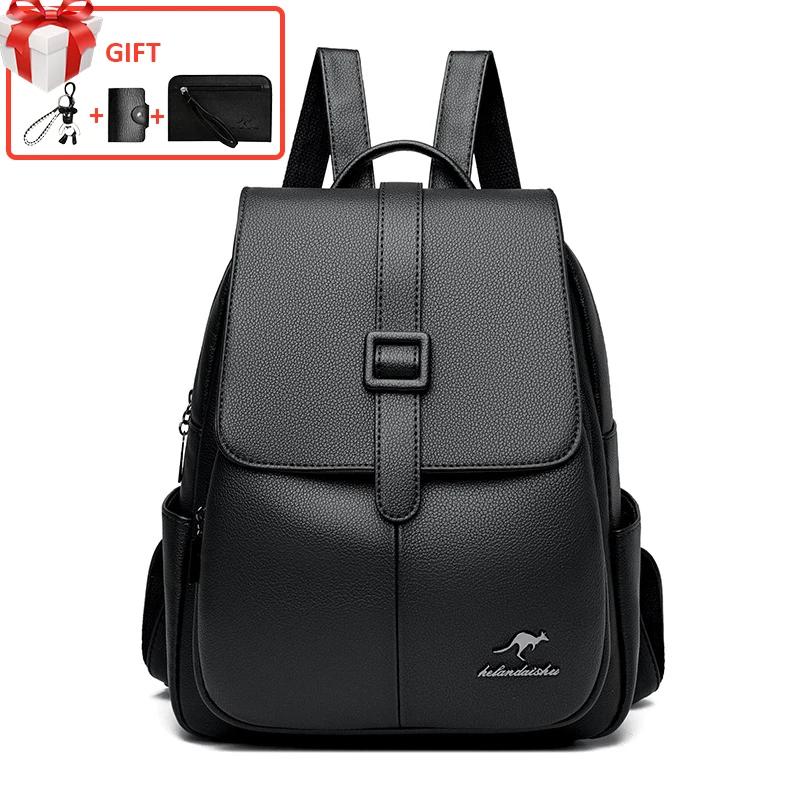 Women Large Capacity Backpack High Quality Leather Female Vintage SchoolBags Travel Soft PU Ladies Handbag Rucksack mochila
Women Large Capacity Backpack High Quality Leather Female Vintage SchoolBags Travel Soft PU Ladies Handbag Rucksack mochila