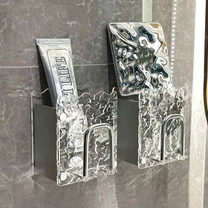 Acrylic Toothbrush Holder Wall Mounted Mouthwash Cup Storage Rack Light Luxury Comb Shelf Bathroom Multifunction Storage Box
Acrylic Toothbrush Holder Wall Mounted Mouthwash Cup Storage Rack Light Luxury Comb Shelf Bathroom Multifunction Storage Box