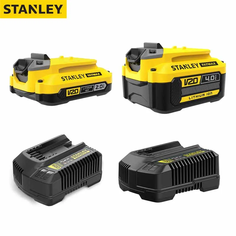 STANLEY FATMAX SB202 SB204 SB206 20V 2.0AH 4.0AH 6.0AH Battery SC200 SC400 20V 2A 4A Charger Power Tools Battery Charger Set
STANLEY FATMAX SB202 SB204 SB206 20V 2.0AH 4.0AH 6.0AH Battery SC200 SC400 20V 2A 4A Charger Power Tools Battery Charger Set