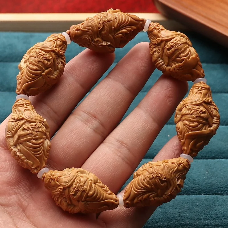 Factory Direct Supply Olive Nut Hand Carved Whole Body God of War and Wealth Bracelet Lord the Second Gong Guan Yu Sto
Factory Direct Supply Olive Nut Hand Carved Whole Body God of War and Wealth Bracelet Lord the Second Gong Guan Yu Sto