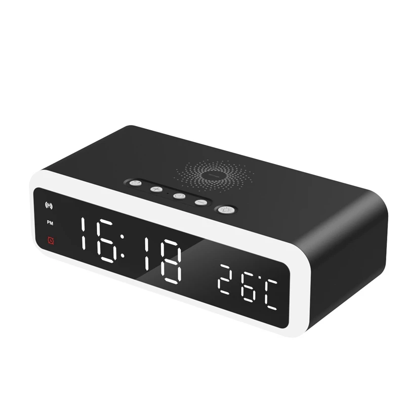 Digital Alarm Clock With Wireless Charger Night Light Desktop Thermometer Clock HD Mirror Clock With Time Memory
Digital Alarm Clock With Wireless Charger Night Light Desktop Thermometer Clock HD Mirror Clock With Time Memory