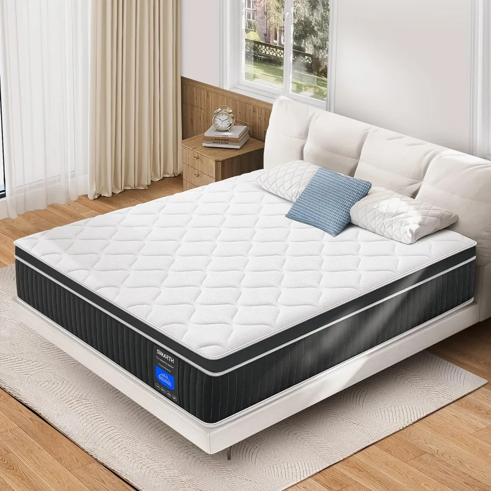 Queen Mattress 12 Inch,Hybrid Mattresses Memory Foam Made of Individually Pocketed Springs for Support and Pressure Relief
Queen Mattress 12 Inch,Hybrid Mattresses Memory Foam Made of Individually Pocketed Springs for Support and Pressure Relief
