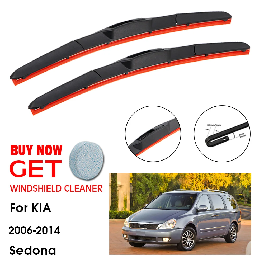 Автомобильный стеклоочиститель для KIA Sedona, силикагелевые стеклоочистители для лобового стекла, 26 дюймов + 18 дюймов, 2006-2014, аксессуары
Автомобильный стеклоочиститель для KIA Sedona, силикагелевые стеклоочистители для лобового стекла, 26 дюймов + 18 дюймов, 2006-2014, аксессуары