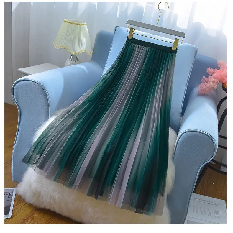 Spring and summer of gradient pleated veil female umbrella skirt bust in a white gauze skirt of tall waist paragraph long skirt
Spring and summer of gradient pleated veil female umbrella skirt bust in a white gauze skirt of tall waist paragraph long skirt