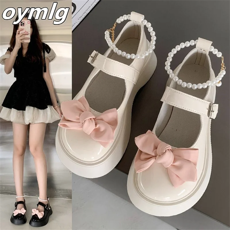 Women's small leather shoes 2023 new spring/summer bow tie shoes thick sole round toe single shoes
Women's small leather shoes 2023 new spring/summer bow tie shoes thick sole round toe single shoes