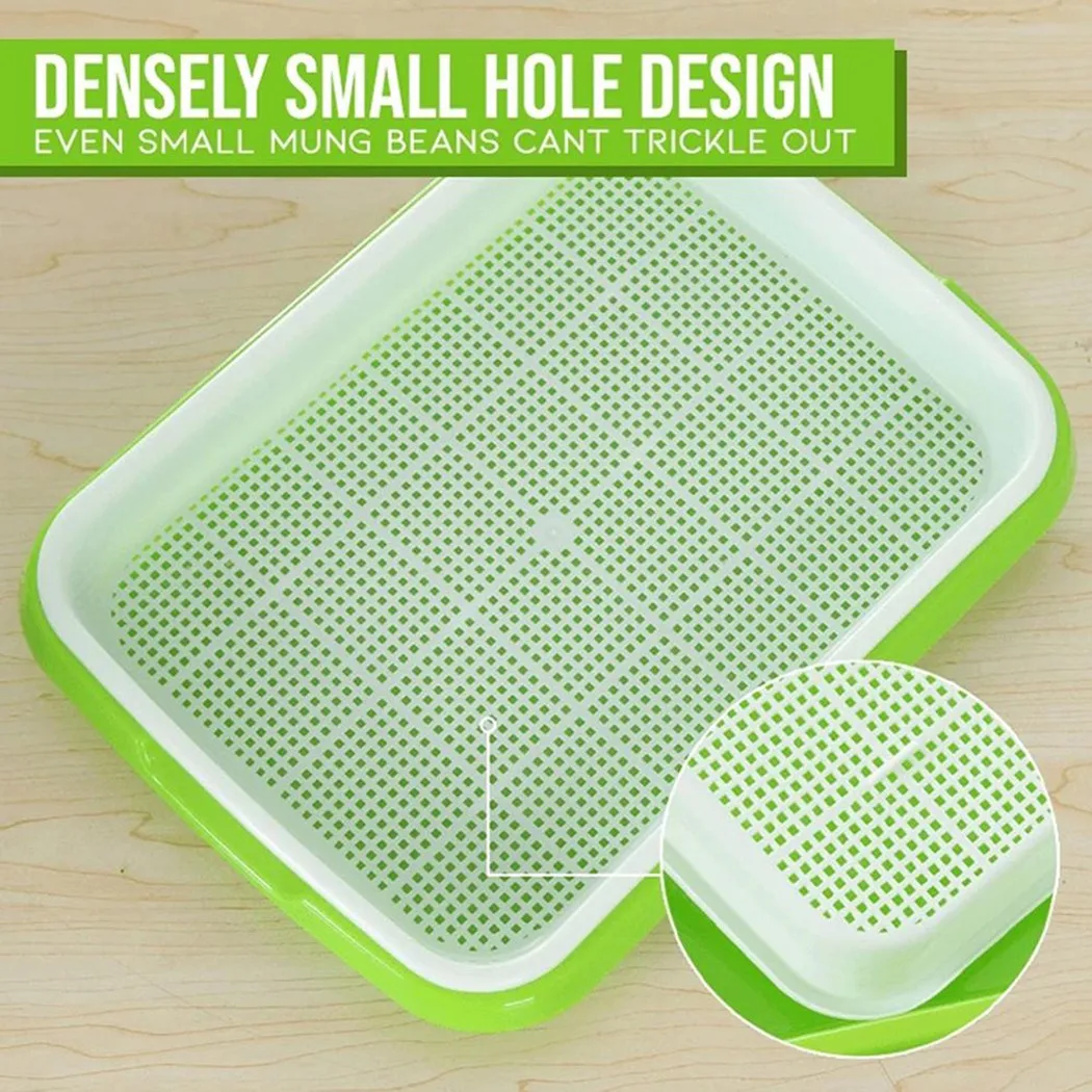 2 Layer Hydroponic Tray For Begginers Microgreens Tray For Sprouts Paper33cm X 26cm X 5cm Plastic High Quality Green
2 Layer Hydroponic Tray For Begginers Microgreens Tray For Sprouts Paper33cm X 26cm X 5cm Plastic High Quality Green