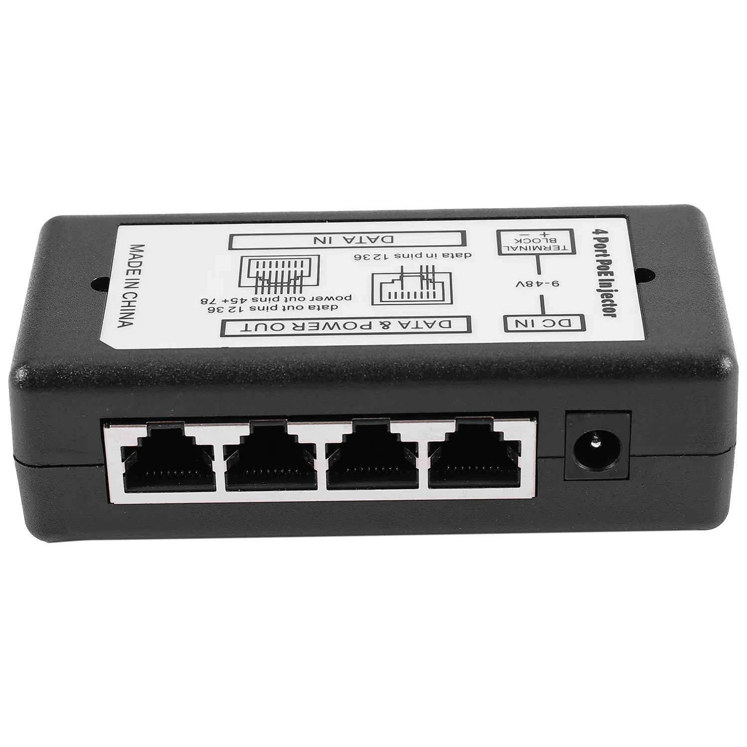 4 Port Poe Injector Poe Power Adapter Ethernet Power Supply Pin 4,5(+)/7,8(-)Input Dc12V-Dc48V for Ip Camera
4 Port Poe Injector Poe Power Adapter Ethernet Power Supply Pin 4,5(+)/7,8(-)Input Dc12V-Dc48V for Ip Camera