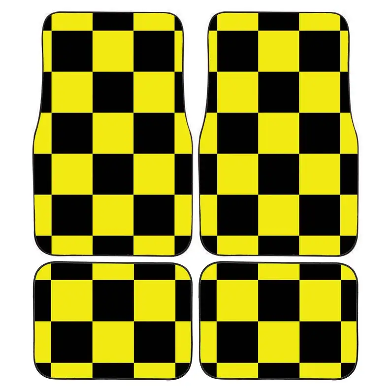 Personalised Custom Yellow and Black Racing Flag Chequered Car Mats Vehicle Mats, Perfect Christmas Gift for Him or Her
Personalised Custom Yellow and Black Racing Flag Chequered Car Mats Vehicle Mats, Perfect Christmas Gift for Him or Her
