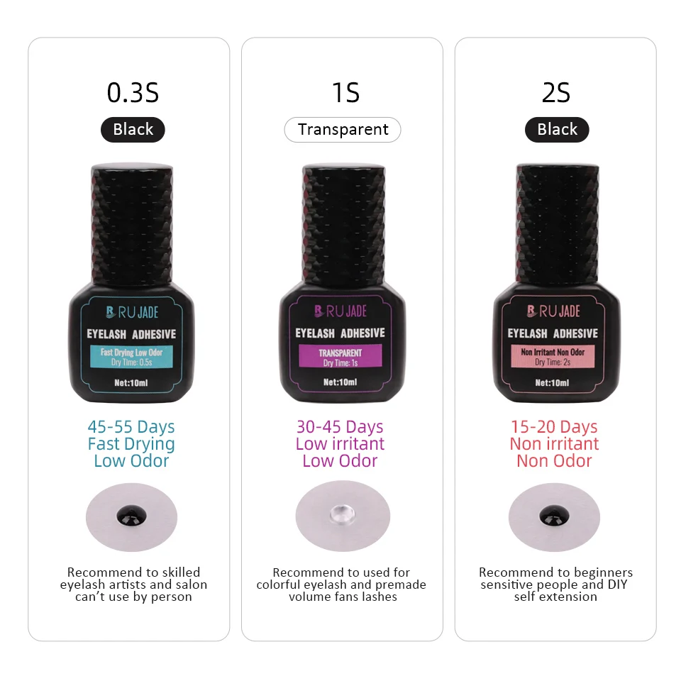 False Eyelash Extensions Glue Fast Drying Strong Premade Volume Fans Transparent & Black Glue Color Individual Lash Adhesive 
False Eyelash Extensions Glue Fast Drying Strong Premade Volume Fans Transparent & Black Glue Color Individual Lash Adhesive