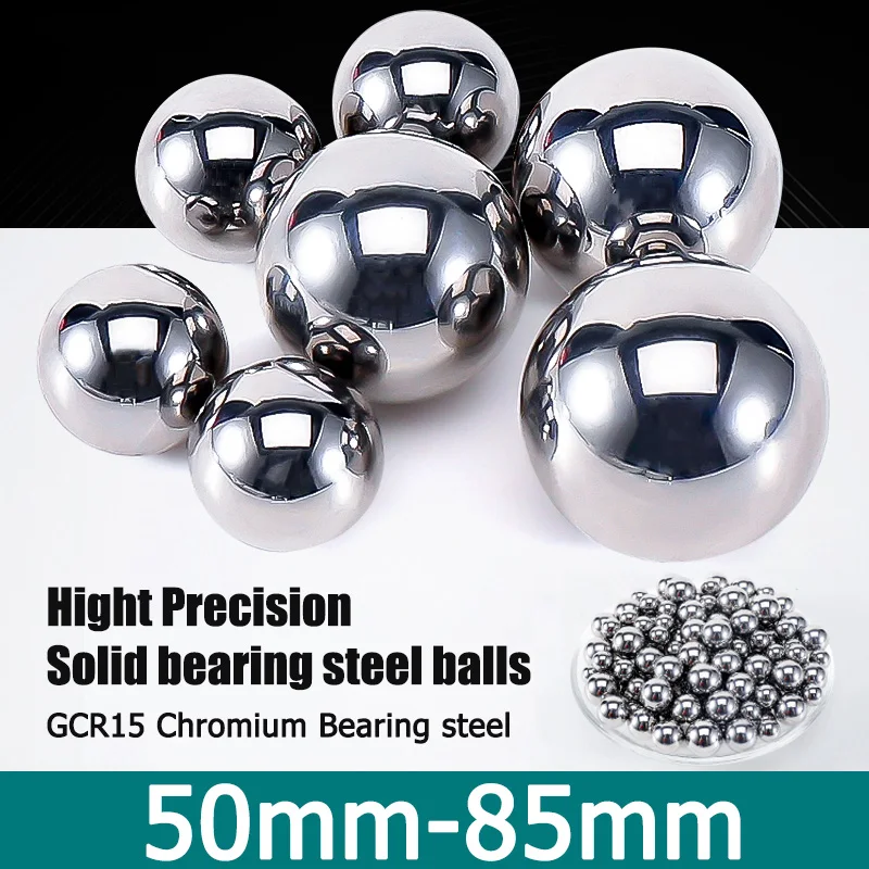 

1pcs 50mm-85mm Bearing Steel Balls Solid High Precision GCR15 Chrome Steel Ball 50/50.8/50.9/51/51.5/52.4/53/54/55/57/58/60-85mm