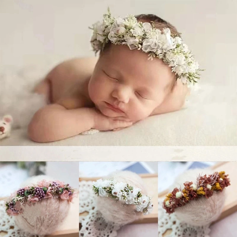 

Реквизит для фотосъемки новорожденных, детская повязка на голову с цветком, полная луна, головной убор для детской фотосессии,