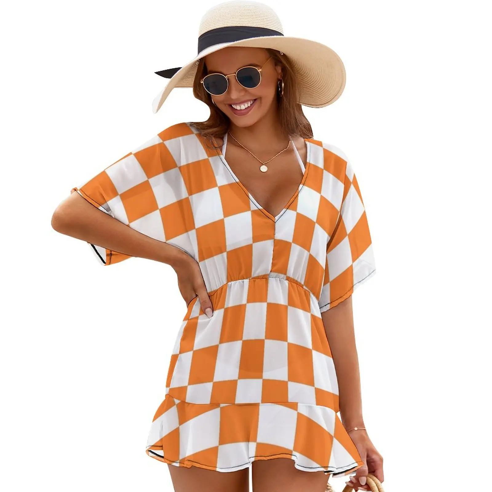 Checkered Orange and White Cover Ups Elegant gown elegant party dresses for women 2024 women's luxury party dress
Checkered Orange and White Cover Ups Elegant gown elegant party dresses for women 2024 women's luxury party dress