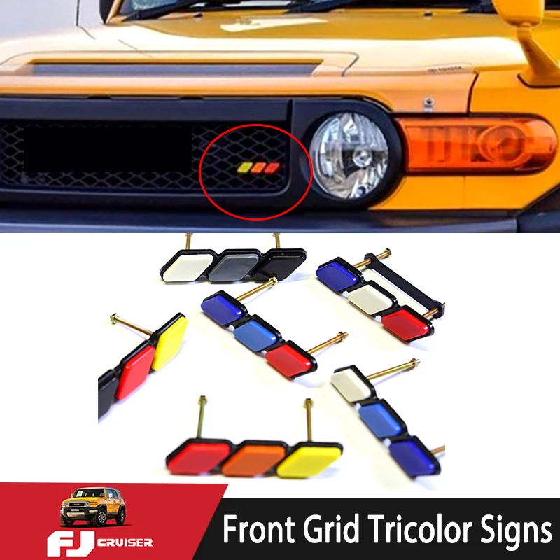 06-21Year For Toyota FJ Cruiser Tricolor Signs Car Grille Emblem Accessories Exterior Modification Radiator Front Grid Logo
06-21Year For Toyota FJ Cruiser Tricolor Signs Car Grille Emblem Accessories Exterior Modification Radiator Front Grid Logo