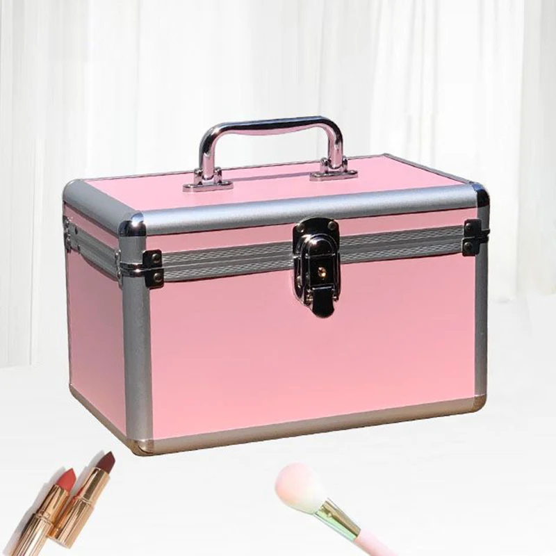 1PC Metal Cosmetic Case Portable Make Up Organizer Large Capacity Toolbox Storage Box Suitcase With Mirror Nail Art Container
1PC Metal Cosmetic Case Portable Make Up Organizer Large Capacity Toolbox Storage Box Suitcase With Mirror Nail Art Container