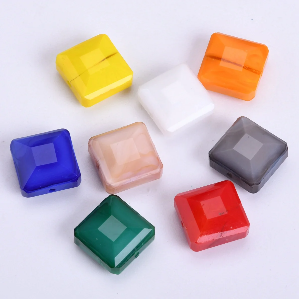 10pcs Square 14mm Opaque Faceted Glass Loose Beads For Jewelry Making DIY Crafts Findings
10pcs Square 14mm Opaque Faceted Glass Loose Beads For Jewelry Making DIY Crafts Findings