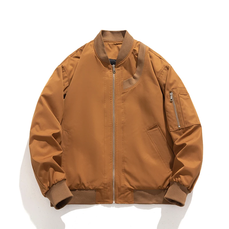 Men Women Bomber Jacket Fashion Spring Autumn Pilot Jackets Solid Vintage Baseball Coat Couple Splicing Windbreaker Pocket Brown
Men Women Bomber Jacket Fashion Spring Autumn Pilot Jackets Solid Vintage Baseball Coat Couple Splicing Windbreaker Pocket Brown