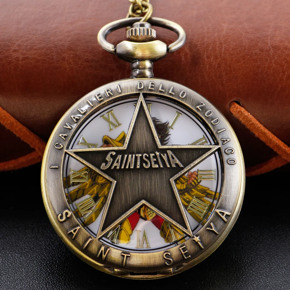 Classic Cartoon Anime Gold Saint Hollow Quartz Pocket Watch Exquisite Vintage Chain Necklace Pendant Jewelry Clock
Classic Cartoon Anime Gold Saint Hollow Quartz Pocket Watch Exquisite Vintage Chain Necklace Pendant Jewelry Clock