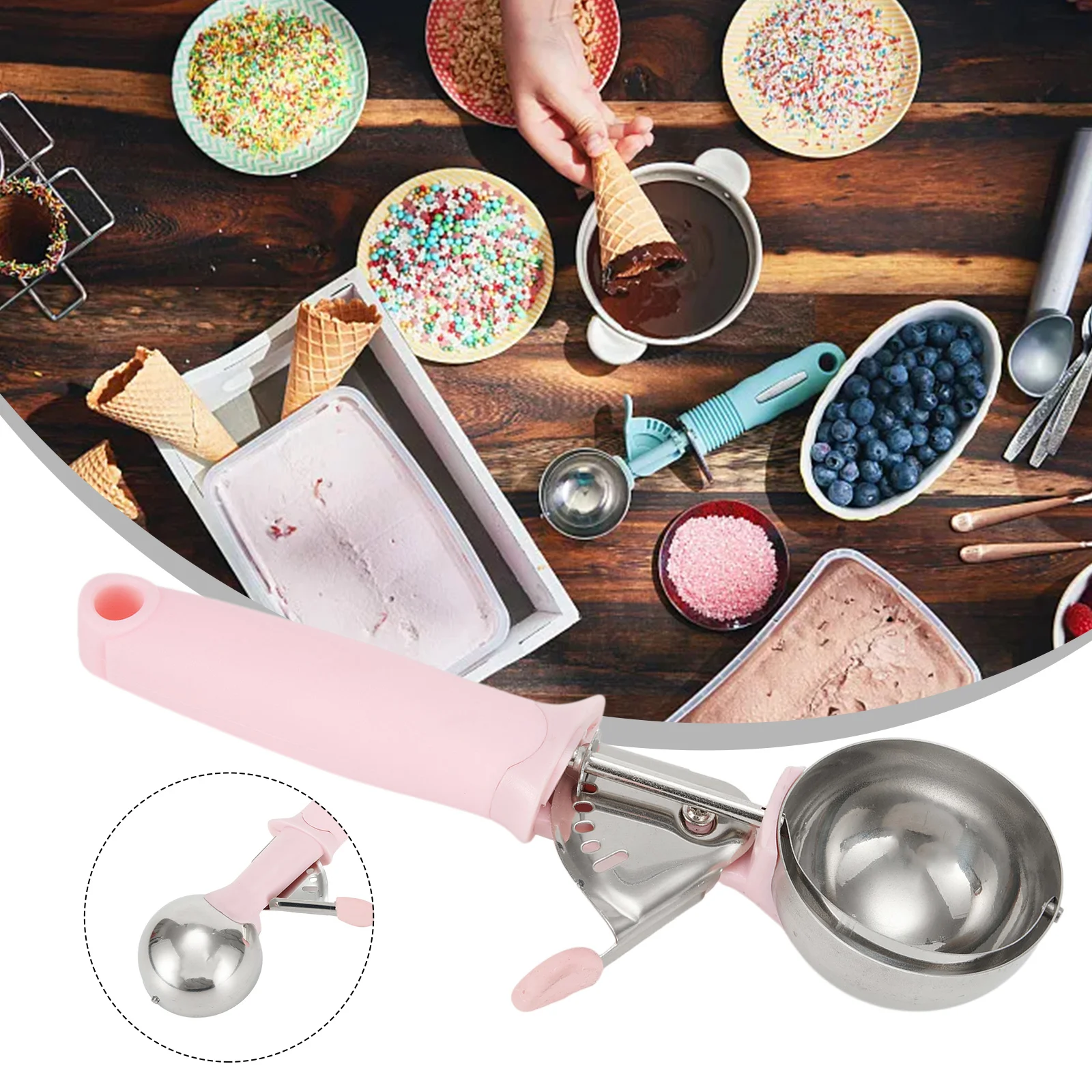 Ice Ball Maker Ice Cream Spoon 1pc 1x 21.5*6cm Batter Black Easy To Hold Household Gadgets Long Handle Non-slip
Ice Ball Maker Ice Cream Spoon 1pc 1x 21.5*6cm Batter Black Easy To Hold Household Gadgets Long Handle Non-slip