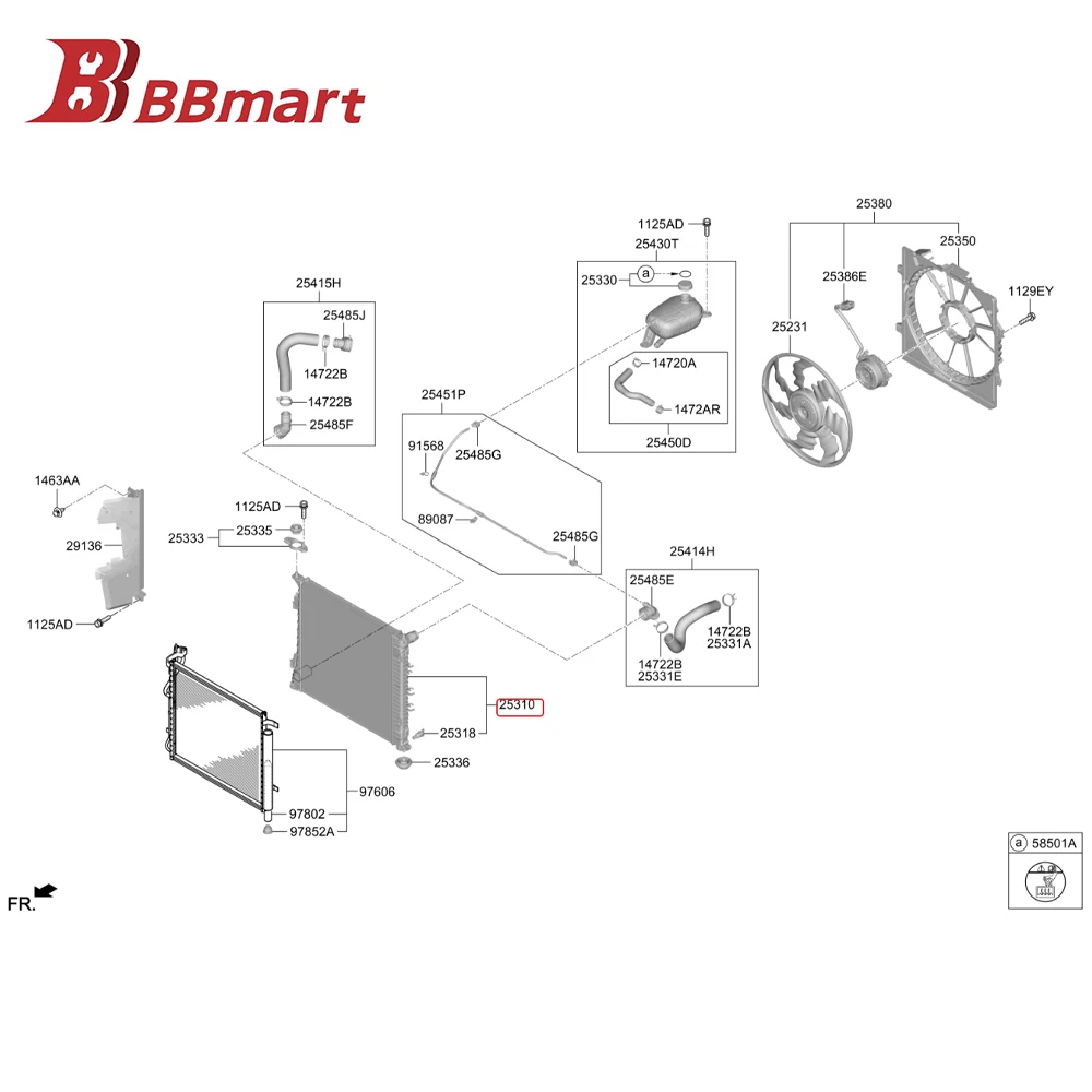 25310-L4000 BBmart Auto Parts 1 Pcs Radiator For Hyundai SONATA 20 High Quality Car Accessories
25310-L4000 BBmart Auto Parts 1 Pcs Radiator For Hyundai SONATA 20 High Quality Car Accessories