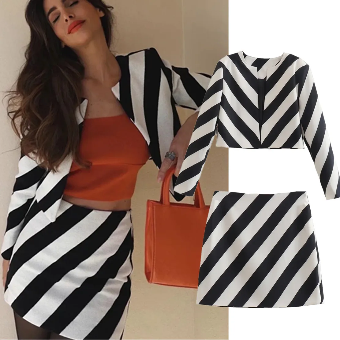 Dave&Di Ins Fashion Casual High Waist Sexy Mini Skirts Blogger Retro Striped Zebra Print Short BlazersWomen Suit Sets
Dave&Di Ins Fashion Casual High Waist Sexy Mini Skirts Blogger Retro Striped Zebra Print Short BlazersWomen Suit Sets