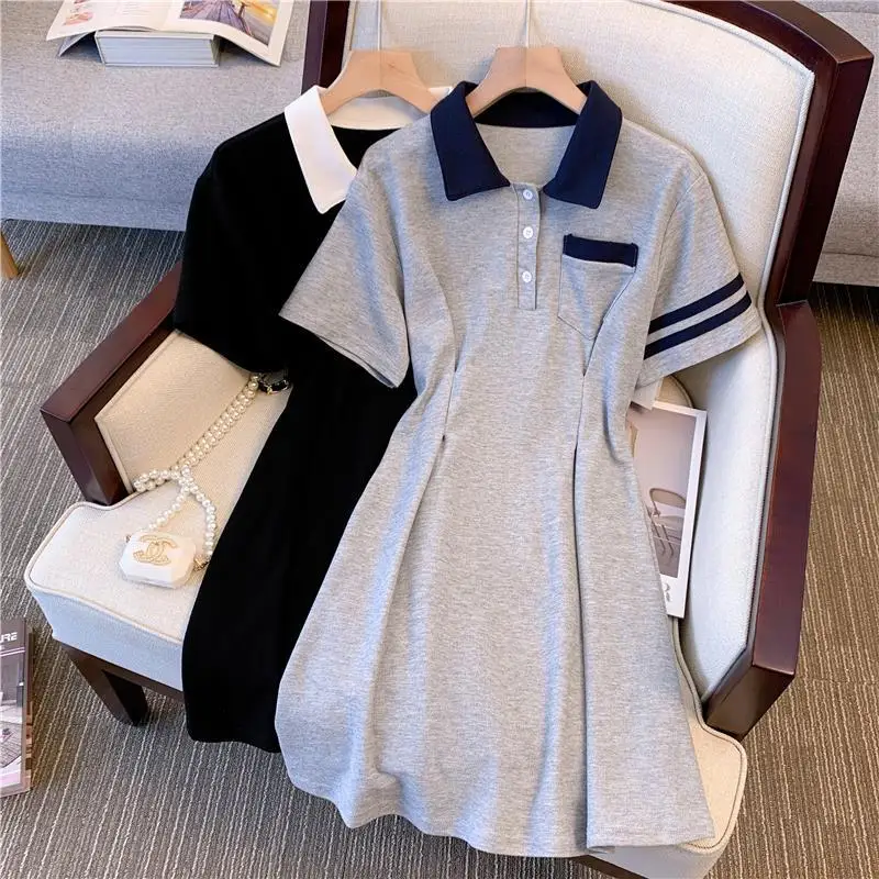 2023 Women's Summer New Lean Belly Covering Magnanimous Age Reduction Casual Fashion Polo Dress Y2K
2023 Women's Summer New Lean Belly Covering Magnanimous Age Reduction Casual Fashion Polo Dress Y2K