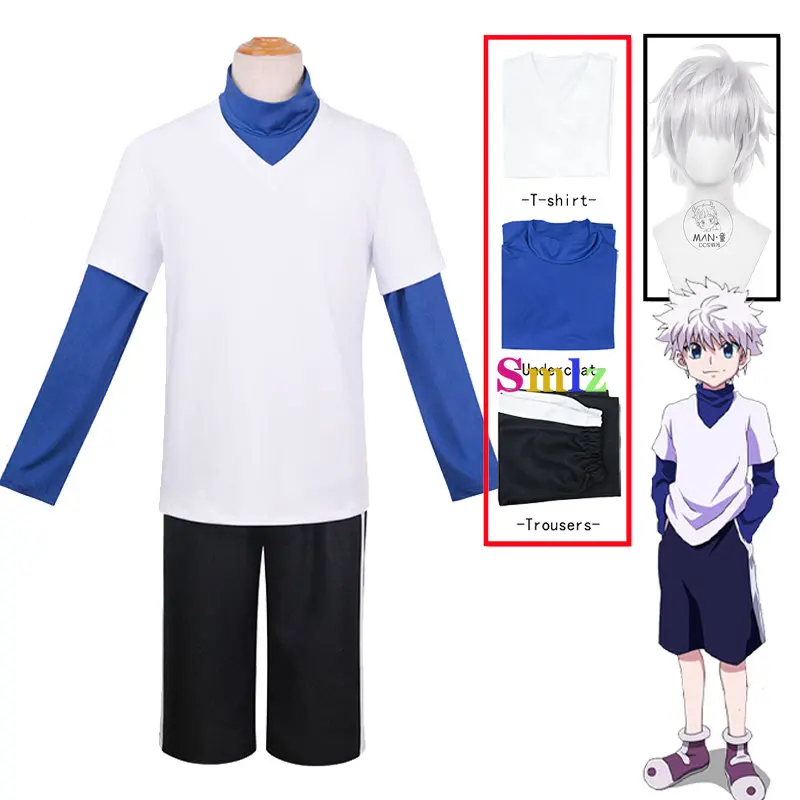 Killua Zoldyck Cosplay Anime Hunter x Hunter Costume Halloween Christmas Party Suit Shirt Tshirt White Wig
Killua Zoldyck Cosplay Anime Hunter x Hunter Costume Halloween Christmas Party Suit Shirt Tshirt White Wig