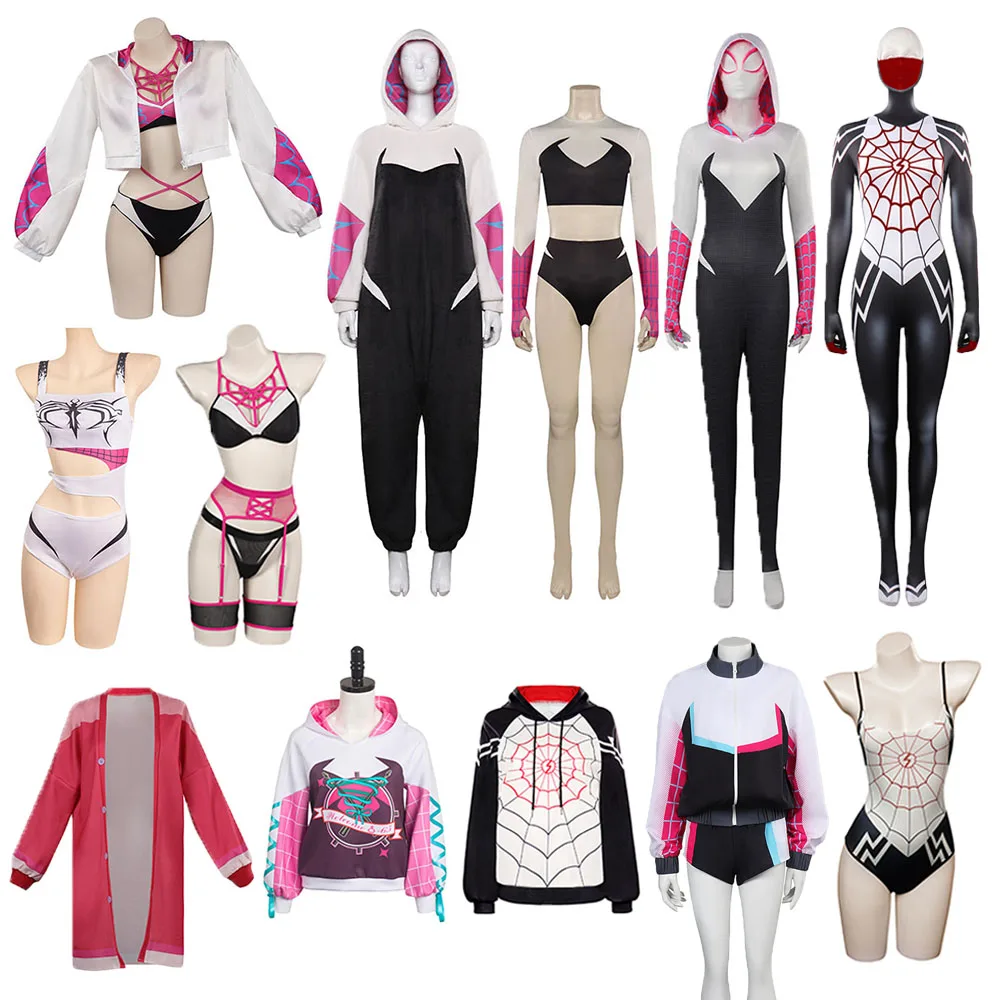 Gwen Cosplay Stacy Costume Cindy Roleplay Moon Bikini Coat Swimsuit Jumpsuit Female Girls Fantasia Halloween Carnival Party Suit
Gwen Cosplay Stacy Costume Cindy Roleplay Moon Bikini Coat Swimsuit Jumpsuit Female Girls Fantasia Halloween Carnival Party Suit