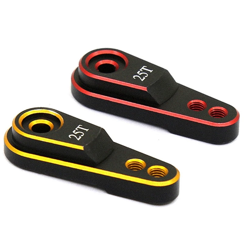 2 Pcs Hard 25T M3 Steering Link Servo Arm Horn For 1/10 RC Crawler Traxxas TRX4 Metal Upgrade Parts, Red & Gold
2 Pcs Hard 25T M3 Steering Link Servo Arm Horn For 1/10 RC Crawler Traxxas TRX4 Metal Upgrade Parts, Red & Gold