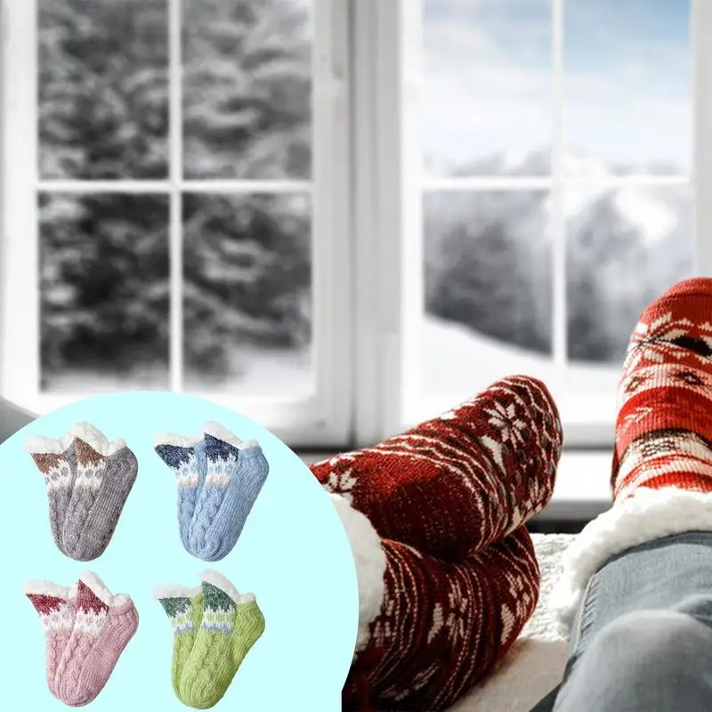 Slipper Socks For Women Fashionable Fluffy Floor Socks With Grippers Warm Keeping Supplies For Dining Room Bedroom Study Room
Slipper Socks For Women Fashionable Fluffy Floor Socks With Grippers Warm Keeping Supplies For Dining Room Bedroom Study Room