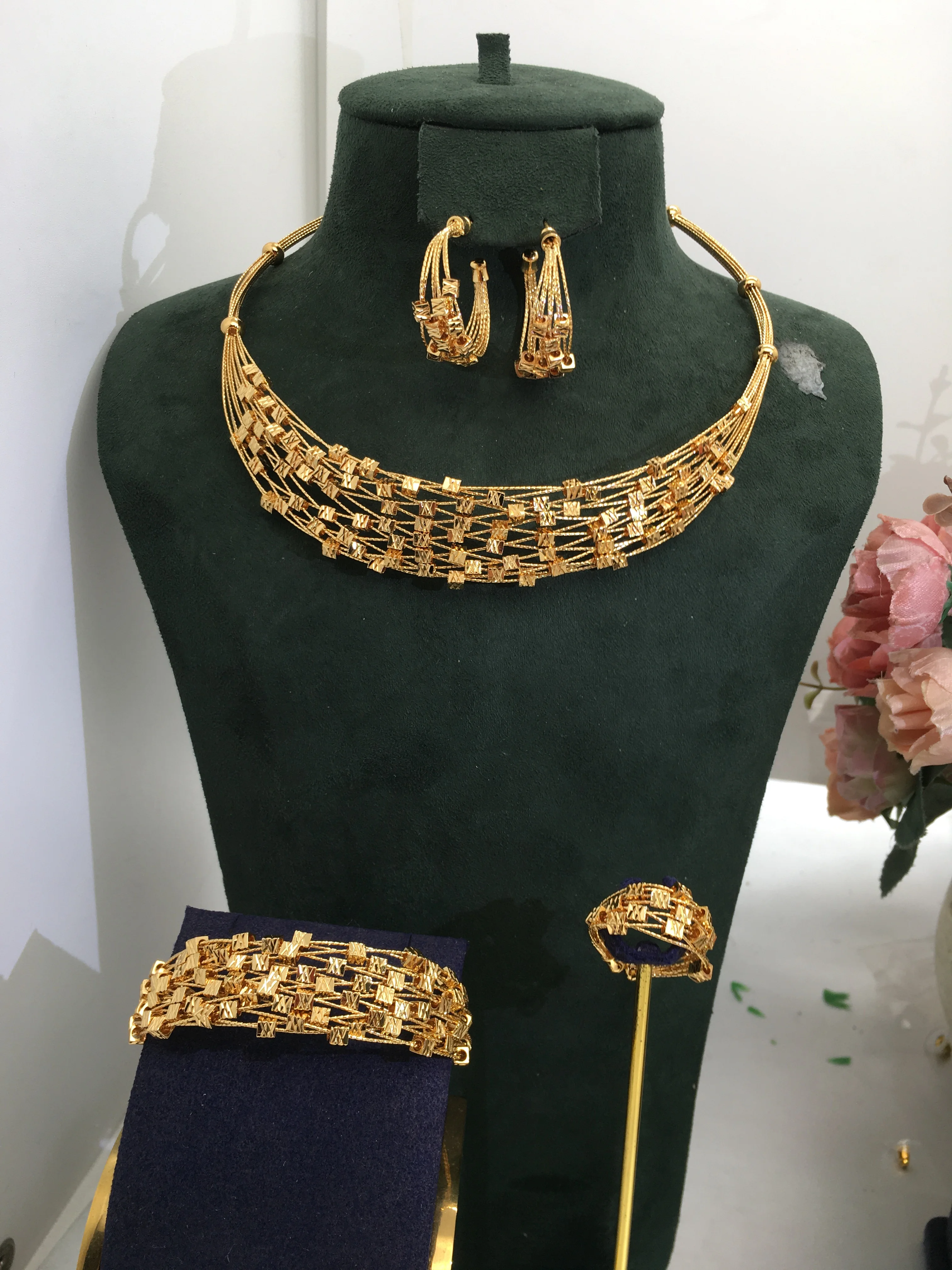 Trendy Fashion 4PCS Luxury Waterdrop Indian Jewelry Sets For Women Wedding Party Indian Dubai Bridal jewelry Sets 3 Mallzona S3a8d835da792467fa42cbd9793c9135a7 Trendy Fashion 4PCS Luxury Waterdrop Indian Jewelry Sets For Women Wedding Party Indian Dubai Bridal jewelry Sets Mallzona