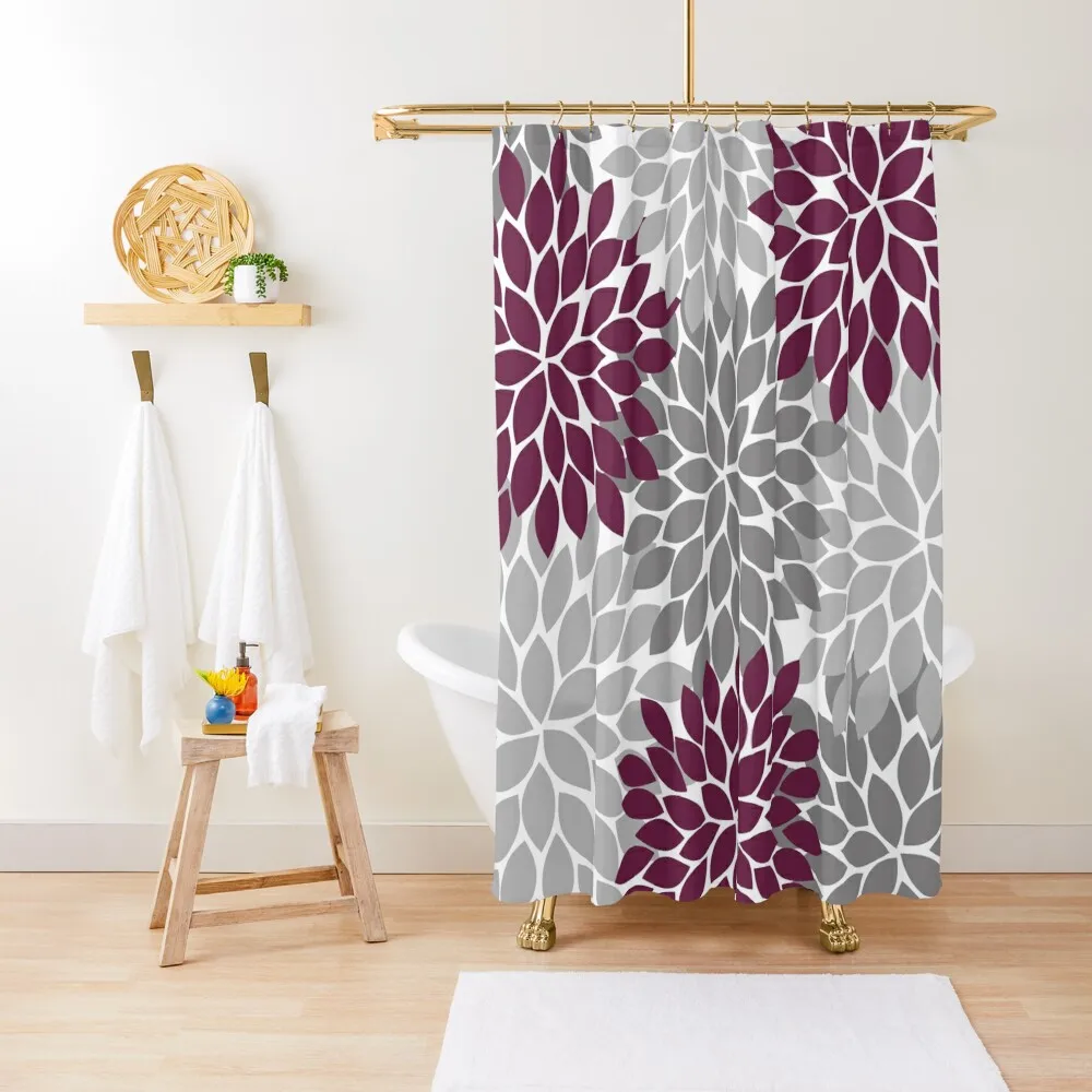 Burgundy Gray Flowers, Flower Burst, Floral Pattern, Flower Petals Shower Curtain Shower Bathroom Cover Curtain
Burgundy Gray Flowers, Flower Burst, Floral Pattern, Flower Petals Shower Curtain Shower Bathroom Cover Curtain
