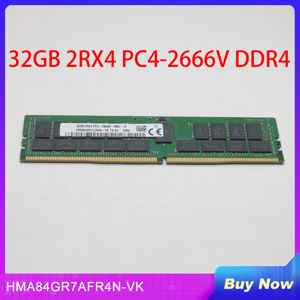 

1 PCS For SK Hynix RAM 32G 32GB 2RX4 PC4-2666V DDR4 2666 RECC REG Server Memory HMA84GR7AFR4N-VK