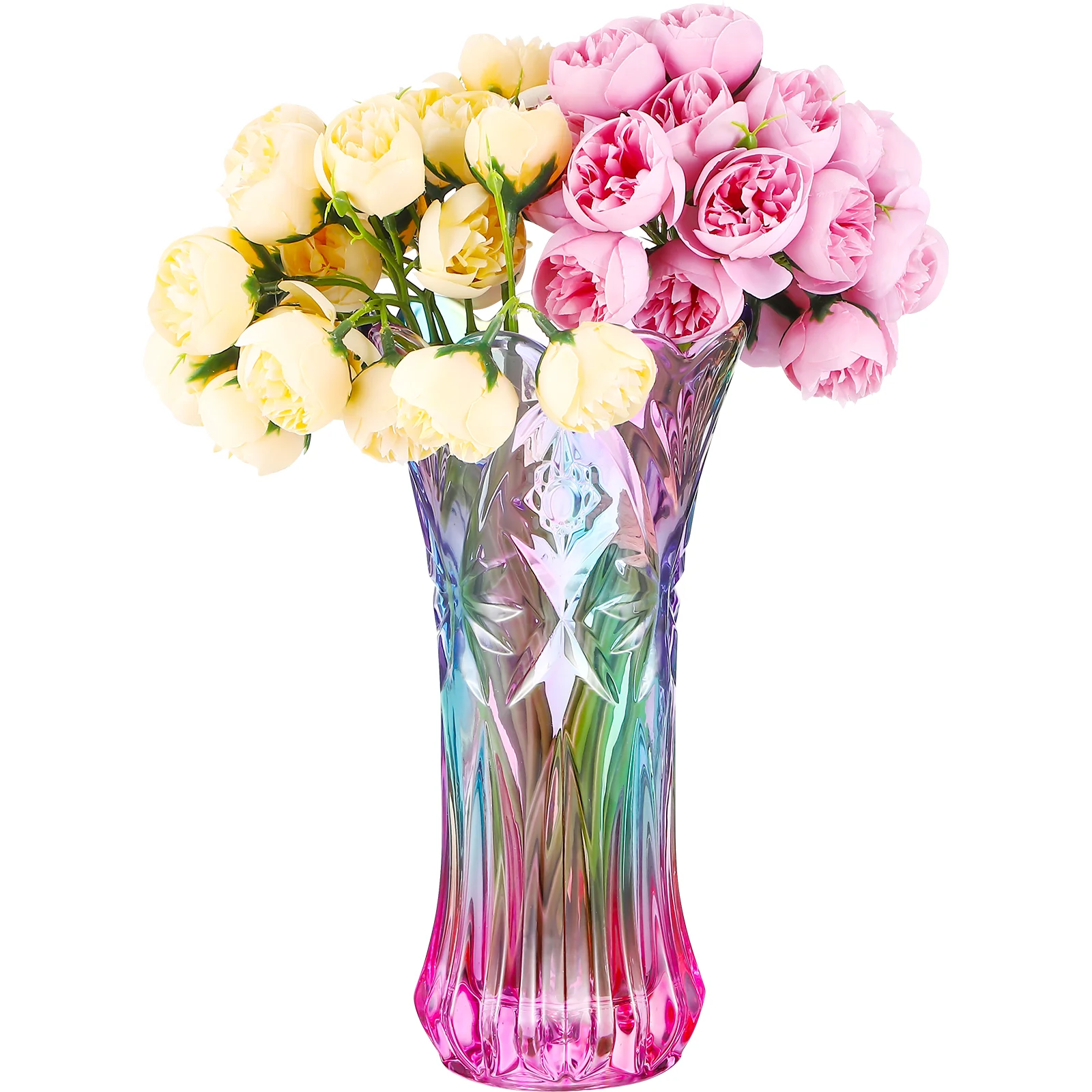 Glass Vase Home Decor Desktop Bouquet Flower Jardiniere Colorful Plant and Container Crystal Office Fashion Table Centerpiece
Glass Vase Home Decor Desktop Bouquet Flower Jardiniere Colorful Plant and Container Crystal Office Fashion Table Centerpiece