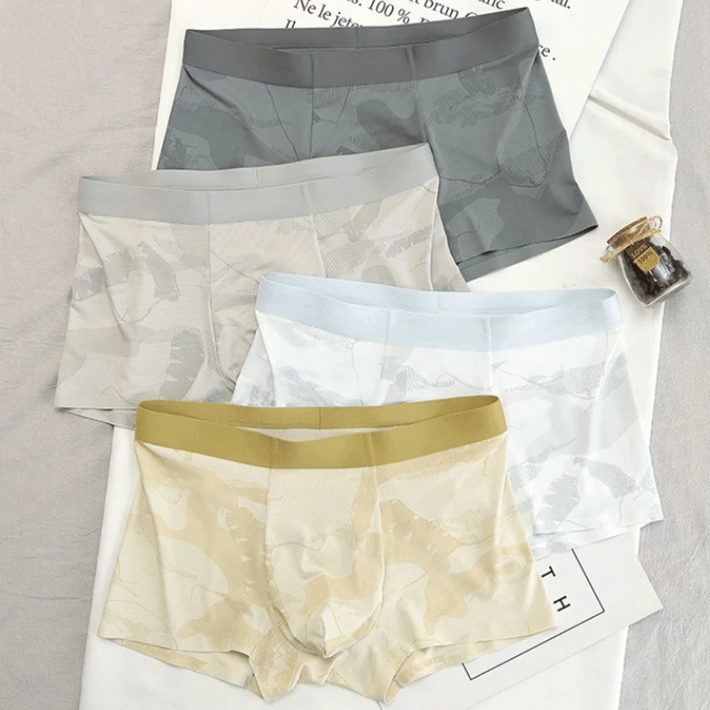 Men Boxers Underwear Ice Silk Briefs Seamless Soft Shorts Trunks Hight Elasticity Underpants Breathable Comfy Bottom Wear
Men Boxers Underwear Ice Silk Briefs Seamless Soft Shorts Trunks Hight Elasticity Underpants Breathable Comfy Bottom Wear