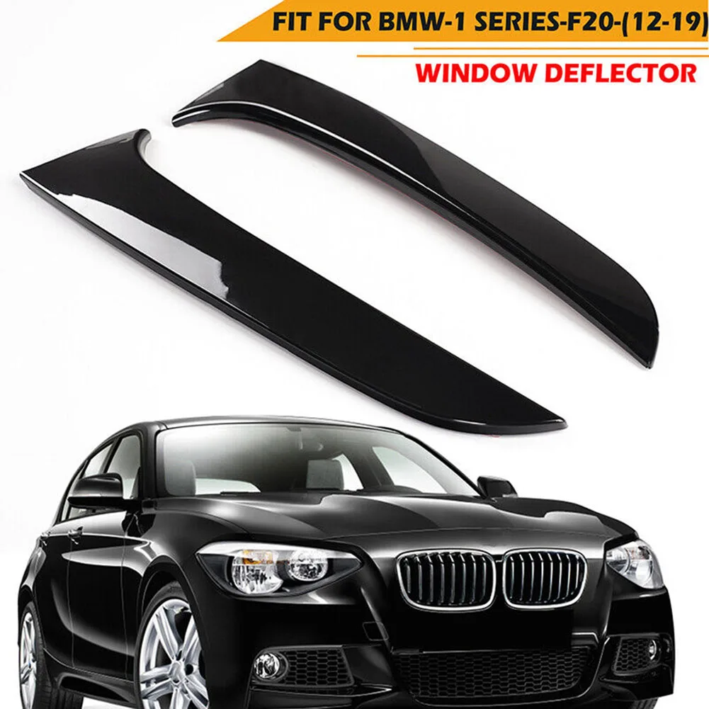 

1 Pair Car Rear Roof Door Glass Side Spoiler Black Plastic For BMW 1 Series F20 F21 Hatchback 2012-2019 36x8cm Spoilers Wings