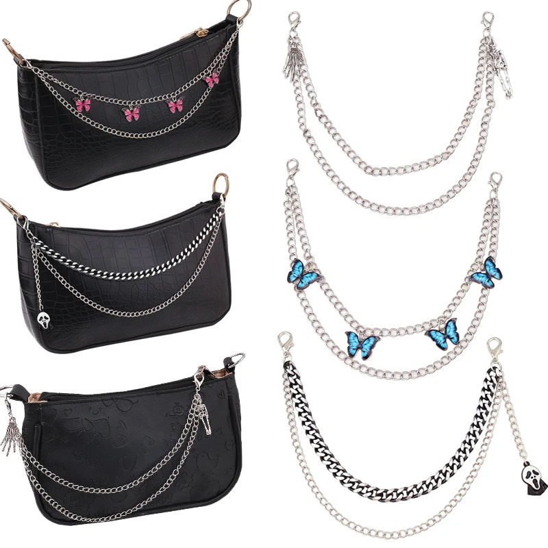 Multilayer Butterfly Pendant Bag Decoration Fashion Clothing Chain Halloween Skull Pendant Multipurpose Bag Chain Decoration
Multilayer Butterfly Pendant Bag Decoration Fashion Clothing Chain Halloween Skull Pendant Multipurpose Bag Chain Decoration