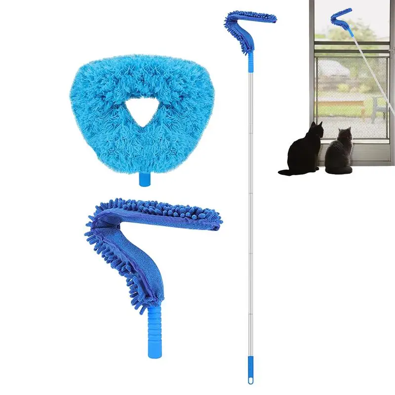 

Dusters For Cleaning Fan Flexible Dusting Cleaning Brush With Extension Pole Washable Microfiber Fan Cleaning Head Household