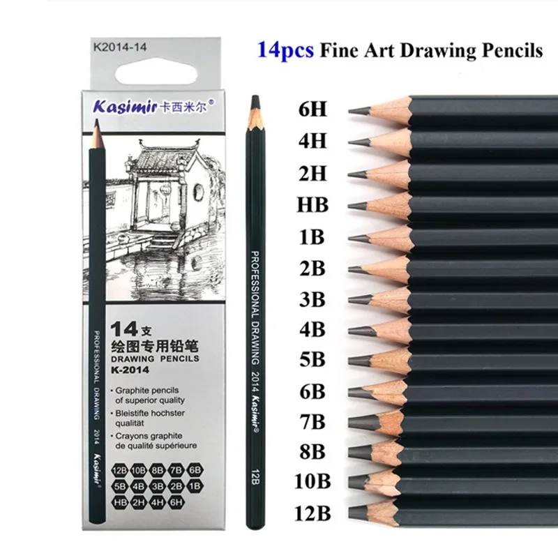 Mixed 14PCS K-2014 Wooden Drawing Specially Pencil Set Art Supplies School Students Sketching Painting Charcoal Pencils Tools
Mixed 14PCS K-2014 Wooden Drawing Specially Pencil Set Art Supplies School Students Sketching Painting Charcoal Pencils Tools