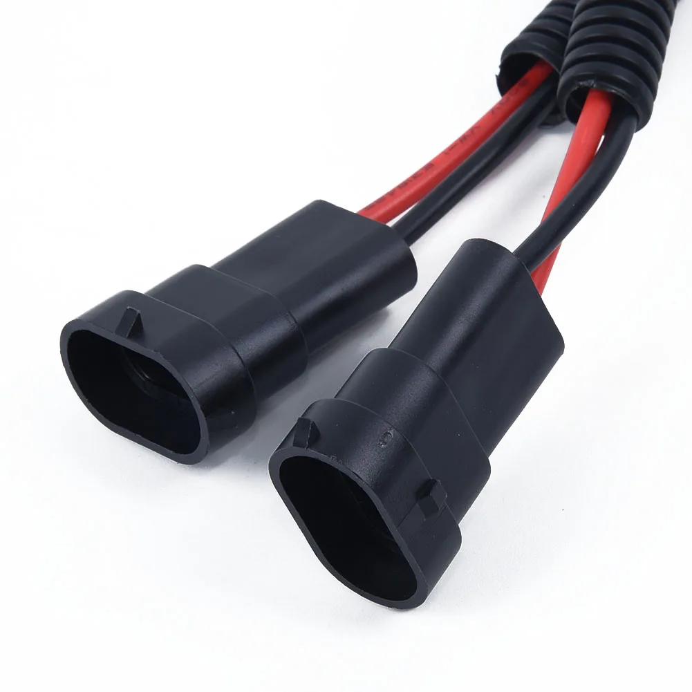 

2pcs Car H11 H8 H9 Wiring Headlights Fog Lights Lamp Extension Wire Sockets Adapter Nylon Plugs Pre-wired Male