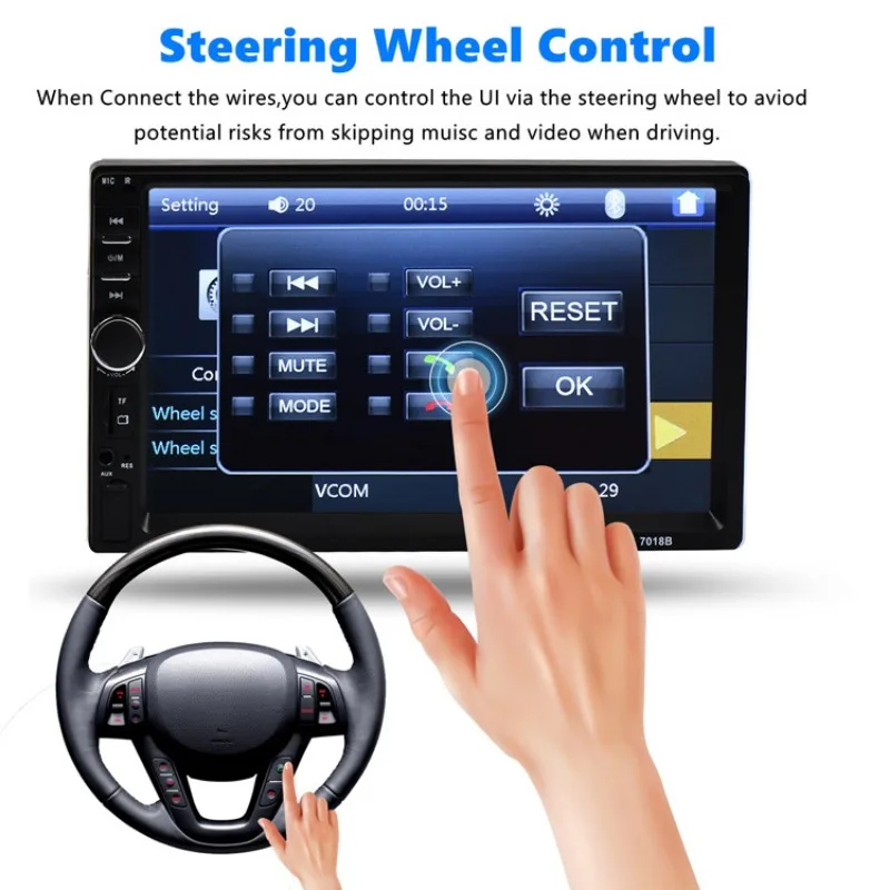 ZEAL fix 7“ 2 Din Car Multimedia Player MP5 Universal Audio FM Car Stereo Receiver Automotive Central Car Radio with Mirror Link
ZEAL fix 7“ 2 Din Car Multimedia Player MP5 Universal Audio FM Car Stereo Receiver Automotive Central Car Radio with Mirror Link