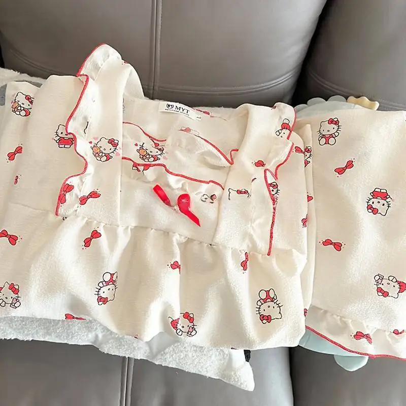Hello Kitty Sanrio My Melody Kawaii Anime Pajamas Summer Cotton Short Sleeve Shorts Set Students Cute Cartoon Wear Home Clothes
Hello Kitty Sanrio My Melody Kawaii Anime Pajamas Summer Cotton Short Sleeve Shorts Set Students Cute Cartoon Wear Home Clothes