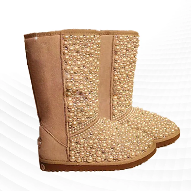 Fashion pearl rhinestone snow boots thickened warm non-slip popular cotton shoes for women with velvet women's shoes
Fashion pearl rhinestone snow boots thickened warm non-slip popular cotton shoes for women with velvet women's shoes
