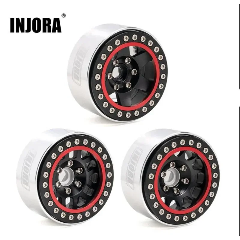 

INJORA 4PCS 1.9 Beadlock Wheel Rim Hub CNC Aluminum for 1/10 RC Crawler Car Axial SCX10 90046 AXI03007 TRX4 VS4-10 Gen8 MST CFX