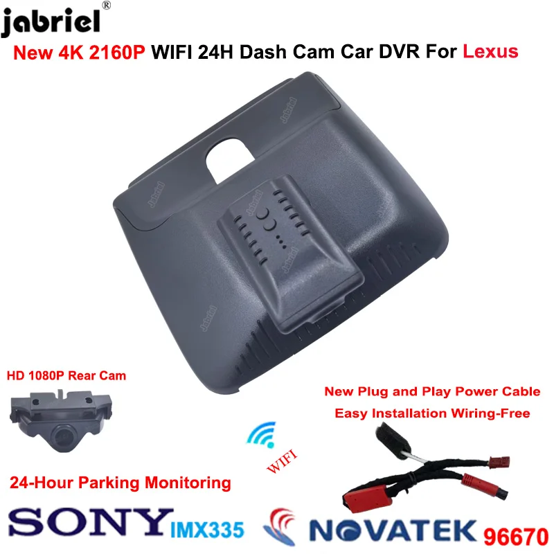 Jabriel Plug and Play Car DVR for LEXUS NX 2021 2022 2023 NX260 NX350h NX400 4K Wifi Dash Cam Rear Camera 2160P Video Recorder
Jabriel Plug and Play Car DVR for LEXUS NX 2021 2022 2023 NX260 NX350h NX400 4K Wifi Dash Cam Rear Camera 2160P Video Recorder
