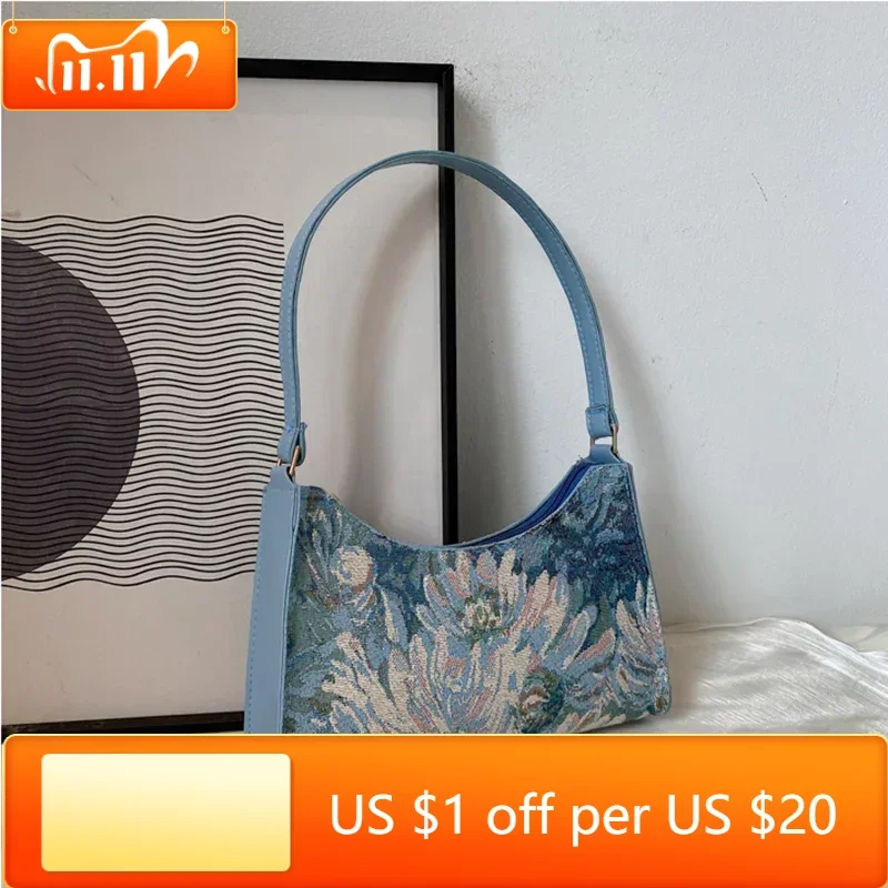 Women's Underarm Bags Autumn 2023 Trendy New Oil Painting Shoulder Bag Cute Simple Handbags And Purses Female Travel Small Totes
Women's Underarm Bags Autumn 2023 Trendy New Oil Painting Shoulder Bag Cute Simple Handbags And Purses Female Travel Small Totes