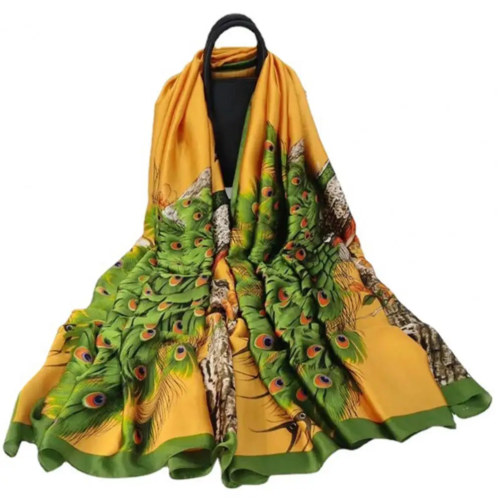 Sunscreen Faux Silk Scarf Women Green Peacock Pattern Rectangle Shawl Wrap Shawl Bufanda Neck Scarf Neckerchief
Sunscreen Faux Silk Scarf Women Green Peacock Pattern Rectangle Shawl Wrap Shawl Bufanda Neck Scarf Neckerchief