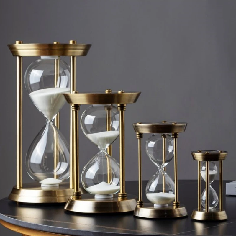 

1-15 Minutes Newest Retro Metal Hourglass Classical Timer Living Room Office Desk Decor Ornaments Alarm Sandglass Craft Gift Hot